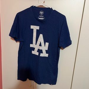 47: LA dodgers blue t-shirt.